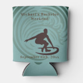 Gepersonaliseerde Koelbox Bachelor Surf Weekend Blikjeskoeler (Voorkant)