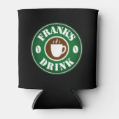 Gepersonaliseerde koelbox met logo van koffiebonen blikjeskoeler (Voorkant)