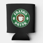 Gepersonaliseerde koelbox met logo van koffiebonen blikjeskoeler (Achterkant)