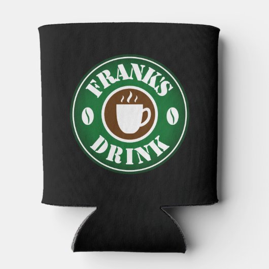 Gepersonaliseerde koelbox met logo van koffiebonen blikjeskoeler (Achterkant)