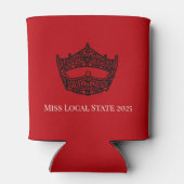 Gepersonaliseerde Koelbox Miss America Crown Blikjeskoeler (Achterkant)