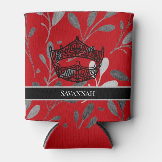 Gepersonaliseerde Koelbox Miss America Crown Blikjeskoeler (Voorkant)