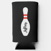 Gepersonaliseerde koelbox voor bowling Verjaardags Seltzer Blikjeskoeler (Voorkant)