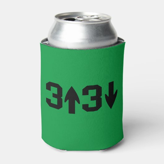 Gepersonaliseerde Koelboxxen - 3 Up 3 Down Honkbal Blikjeskoeler (Blikje Voorkant)