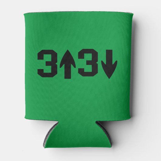 Gepersonaliseerde Koelboxxen - 3 Up 3 Down Honkbal Blikjeskoeler (Voorkant)