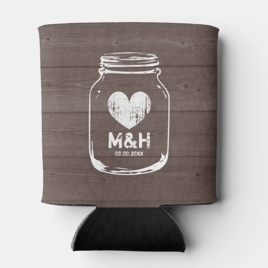 Gepersonaliseerde koelboxxen voor jar bruiloft met blikjeskoeler (Achterkant)