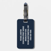 Gepersonaliseerde koele raket schip ruimte en plan bagagelabel (Achterkant verticaal)