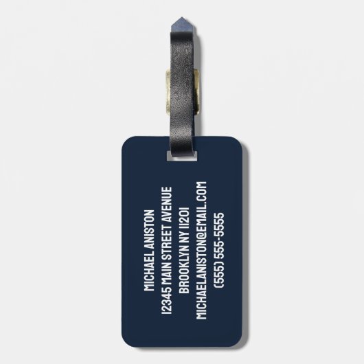 Gepersonaliseerde koele raket schip ruimte en plan bagagelabel (Achterkant verticaal)