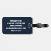 Gepersonaliseerde koele raket schip ruimte en plan bagagelabel (Achterkant horizontaal)