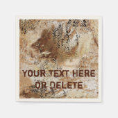 Gepersonaliseerde koele rustieke papieren servette servetten (Voorkant)