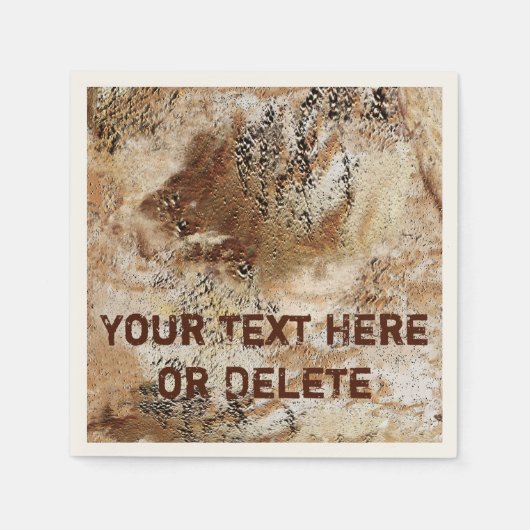 Gepersonaliseerde koele rustieke papieren servette servetten (Voorkant)