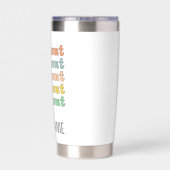 Gepersonaliseerde koele tante moderne retro tante geïsoleerde drinkbeker (Achterkant)