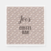 Gepersonaliseerde koffie bar station servetten (Voorkant)
