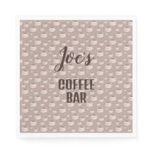 Gepersonaliseerde koffie bar station servetten