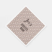 Gepersonaliseerde koffie bar station servetten (Hoek)