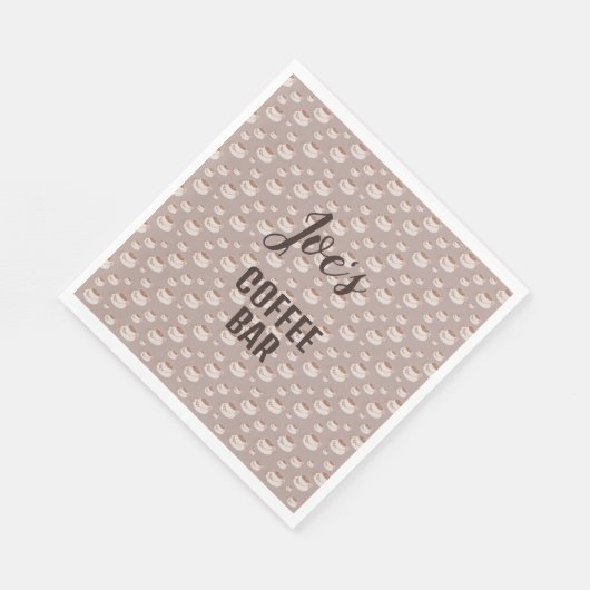 Gepersonaliseerde koffie bar station servetten (Hoek)