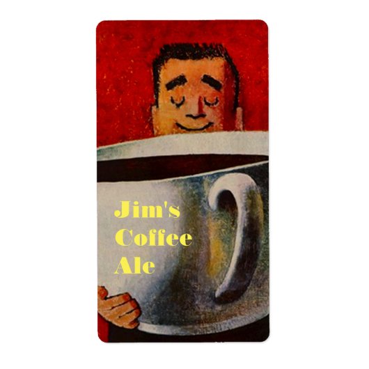 Gepersonaliseerde koffie bier Homebrew lager ale L Etiket (Voorkant)
