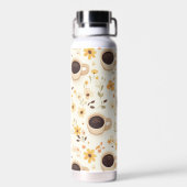 Gepersonaliseerde Koffie & Bloemen Waterfles (Achterkant)