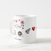Gepersonaliseerde Koffie Cup Gift voor Papa Koffiemok (Voorkant links)
