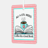 Gepersonaliseerde koffie en een goed boek metalen ornament (Voorkant links)