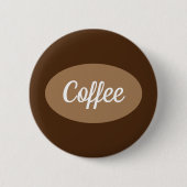 Gepersonaliseerde koffie in witte Button (Voorkant)