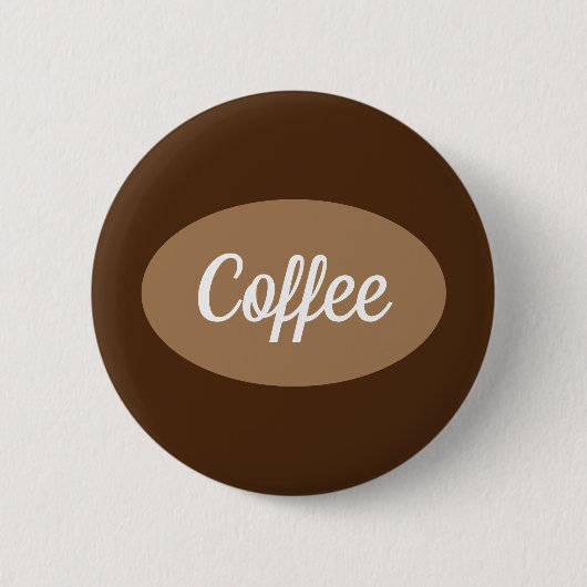 Gepersonaliseerde koffie in witte Button (Voorkant)