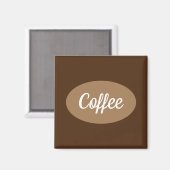 Gepersonaliseerde koffie in witte magneet (Voorkant / Achterkant)