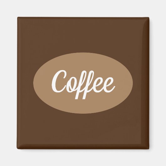 Gepersonaliseerde koffie in witte magneet (Voorkant)