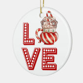 Gepersonaliseerde Koffie Keramisch Ornament – Cand (Links)