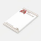 Gepersonaliseerde Koffie Kleine Rode Truck Post-it® Notes (Schuin)