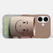 Gepersonaliseerde koffie Mok illustratie Case-Mate iPhone Case (Achterkant (horizontaal))
