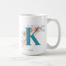 Gepersonaliseerde koffie Mok letter K