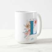 Gepersonaliseerde koffie Mok letter L (Voorkant rechts)