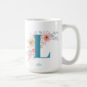Gepersonaliseerde koffie Mok letter L