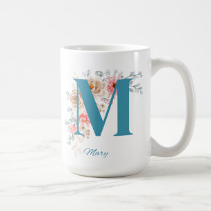 Gepersonaliseerde koffie Mok letter M