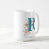Gepersonaliseerde koffie Mok letter R (Voorkant rechts)