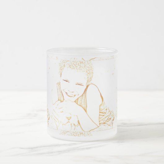 Gepersonaliseerde koffie Mok met foto van het kind (Center)