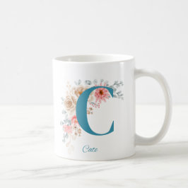 Gepersonaliseerde koffie Mok met naam & alfabet C