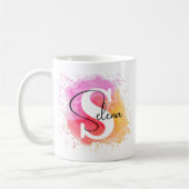 "Gepersonaliseerde koffie Mok met uw aangepaste na (Links)