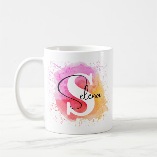 "Gepersonaliseerde koffie Mok met uw aangepaste na (Links)