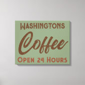 Gepersonaliseerde koffie teken kunst canvas afdruk (Voorkant)