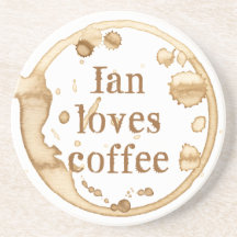 Gepersonaliseerde koffie vlekken grunge tekst plez