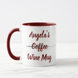 Gepersonaliseerde koffie-wijn mok