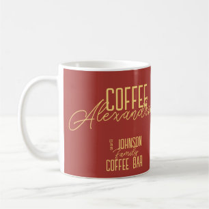 Gepersonaliseerde koffiebar rustieke typografie koffiemok