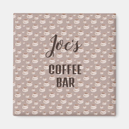 Gepersonaliseerde koffiebarstationmagneet magneet