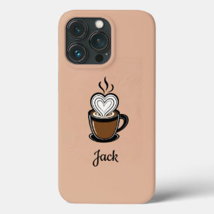 Gepersonaliseerde koffiekop met hartschuim Case-Mate iPhone case