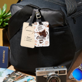 Gepersonaliseerde koffiepauze Bagagelabel