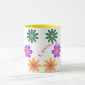 Gepersonaliseerde kolibrie en bloemen mok (Midden)