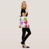 Gepersonaliseerde kolibrie en bloemen tote bag (Op model)