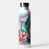 Gepersonaliseerde kolibrie vacuüm geïsoleerd waterfles (Links)